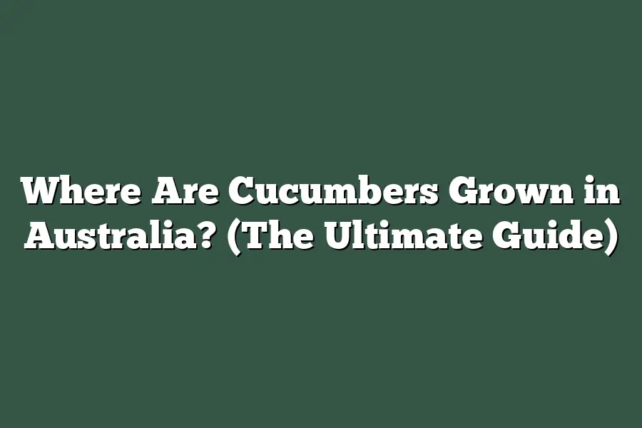 Where Are Cucumbers Grown in Australia? (The Ultimate Guide)